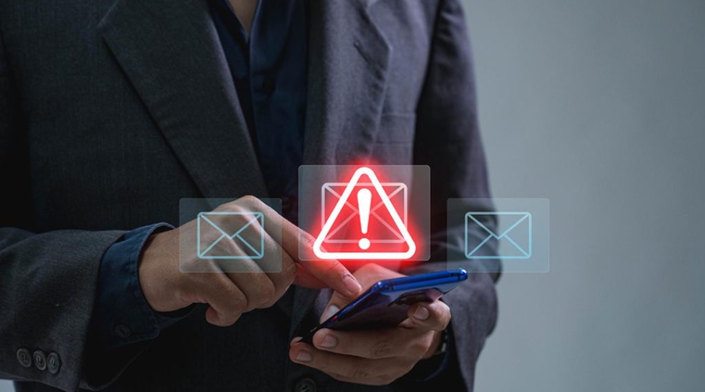 Email newsletter warning due to new gmail and yahoo policies for 2024