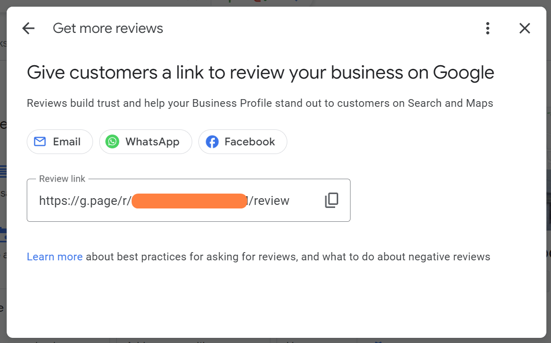 GOOGLE MAPS REVIEW LINK