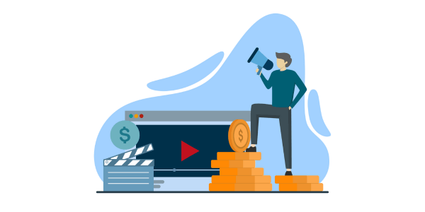 Men make money online from videos. a successful content creator monetizing videos. video monetization for Youtube creators