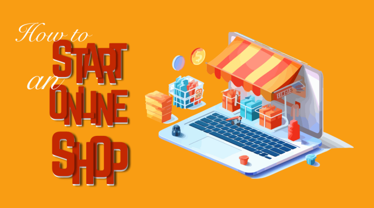 Online Shopping Isometric Icon with Symbols explaining how to start an online business